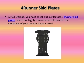 4Runner Skid Plates 1