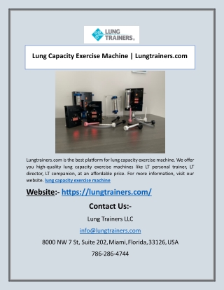 Lung Capacity Exercise Machine | Lungtrainers.com