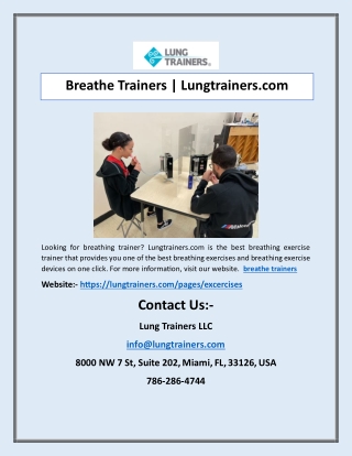 Breathe Trainers | Lungtrainers.com