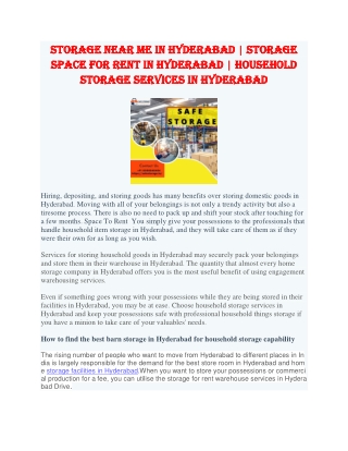 household storage for rent in hyderabad