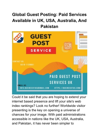 Global Guest Posting_ Paid Services Available in UK, USA, Australia, And Pakistan