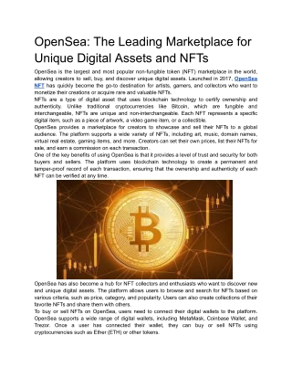 OpenSea_ The Leading Marketplace for Unique Digital Assets and NFTs
