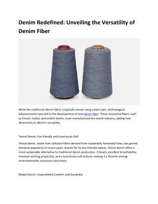 Denim Fiber