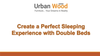 Upgrade Your Bedroom with Stylish and Comfortable Double Bed Furniture