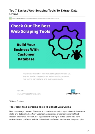 Top 7 Easiest Web Scraping Tools To Extract Data Online
