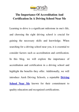 Driving School Near Me Call- 91 7276006808