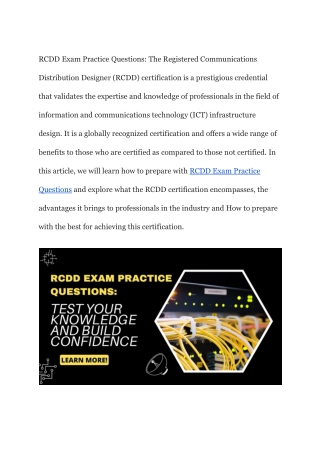 RCDD Exam Practice Questions_ Test Your Knowledge and Build Confidence