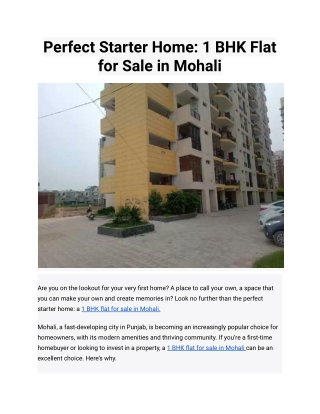 3 BHK Flats for sale in Chandigarh