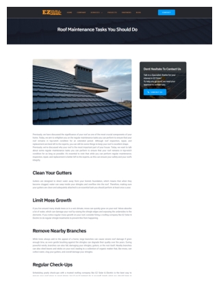 Roof Maintenance Tasks You Should Do
