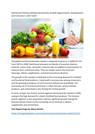 Nutritional Premixes Market