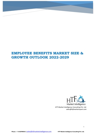 Employee Benefits Market Size & Growth Outlook 2022-2029