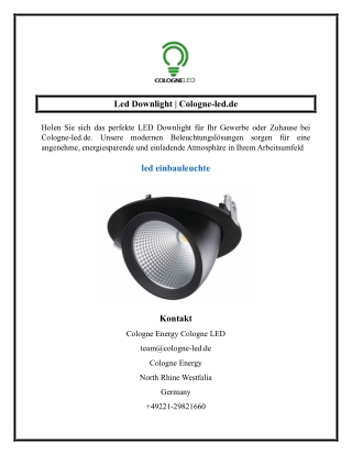 Led Downlight  Cologne-led.de