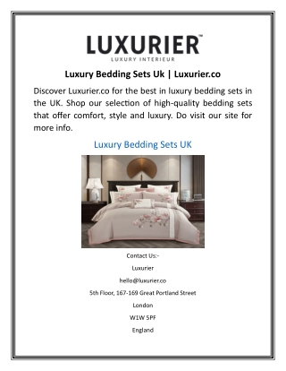 Luxury Bedding Sets Uk  Luxurier.co