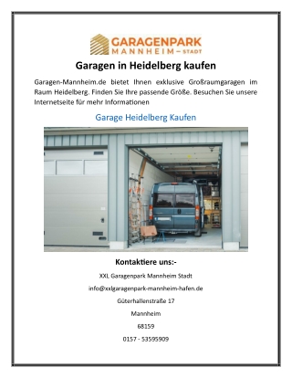 Garagen in Heidelberg kaufen