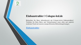 Einbaustrahler  Cologne-led.de