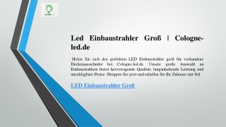 Led Einbaustrahler Groß  Cologne-led.de