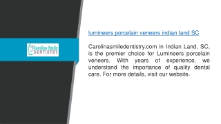 Lumineers Porcelain Veneers Indian Land Sc Carolinasmiledentistry.com