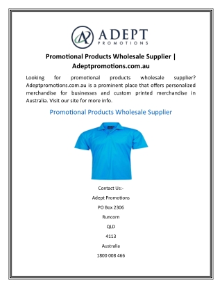 Promotional Products Wholesale Supplier  Adeptpromotions.com.au