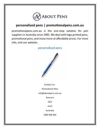 personalised pens  promotionalpens.com.au