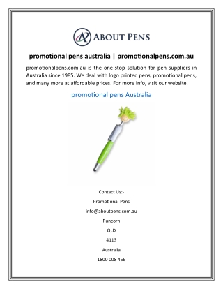 promotional pens australia  promotionalpens.com.au