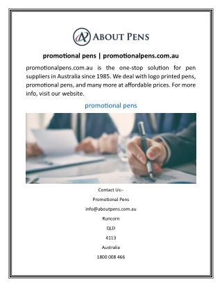 promotional pens  promotionalpens.com.au