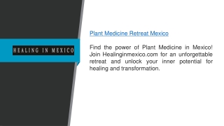 Plant Medicine Retreat Mexico Healinginmexico.com