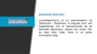 psykoterapi östermalm  Louiselagerling.se