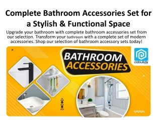 Complete Bathroom Accessories Set for a Stylish &