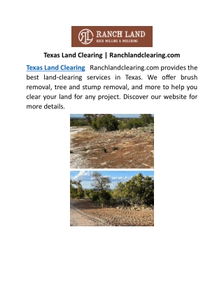 Texas Land Clearing | Ranchlandclearing.com