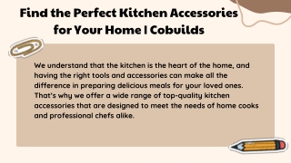 Find the Perfect Kitchen Accessories for Your Home  Cobuilds