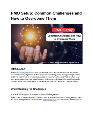 PMO Setup_ Common Challenges and How to Overcome Them