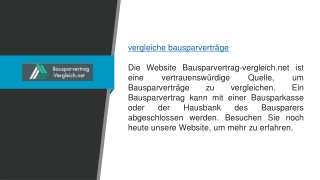 Vergleiche Bausparverträge  Bausparvertrag-vergleich.net