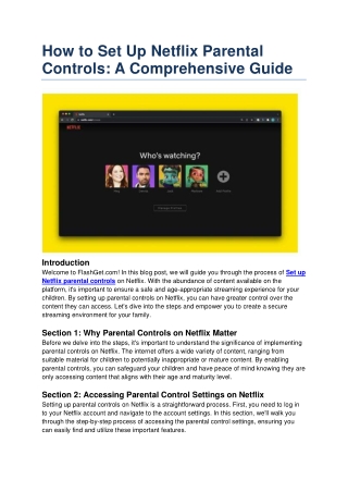 How to Set Up Netflix Parental Controls - A Comprehensive Guide