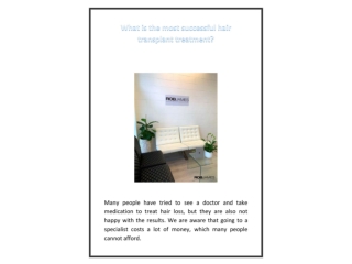 What is the most successful hair transplant treatment