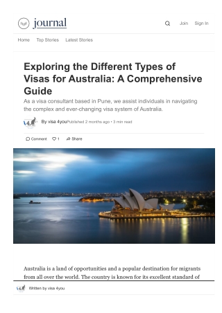 Exploring the Different Types of Visas for Australia