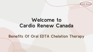 Benefits Of Oral EDTA Chelation Therapy