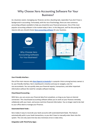 Why Choose Xero Accounting Software For Your Business