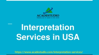 What is an interpretation service provider?