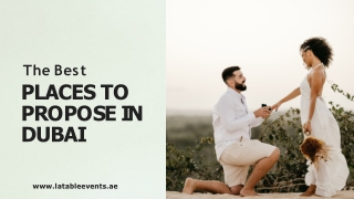 The Best Places to Propose in Dubai
