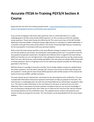 ITE3A In-Training PGY3/4 Section A