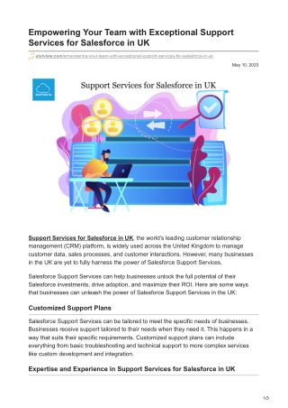 stylview.com-Empowering Your Team with Exceptional Support Services for Salesforce in UK