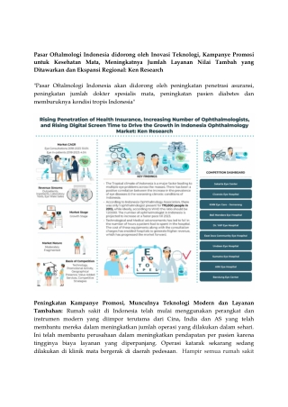 Pasar Rumah Sakit Mata Indonesia :Ken Research