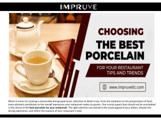 Choosing the Best Porcelain for Your Restaurant: Tips and Trends