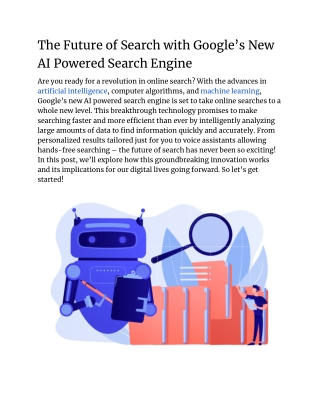 The Future of Search with Google’s New AI Powered Search Engine