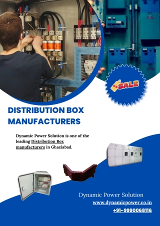 Distribution Box Manufacturers - Dynamic Power Solution