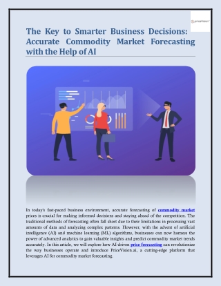 The Key to Smarter Business Decisions- Accurate Commodity Market Forecasting with the Help of AI