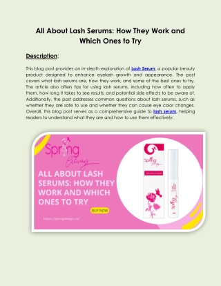 All About Lash Serums How They Work and Which Ones to Try