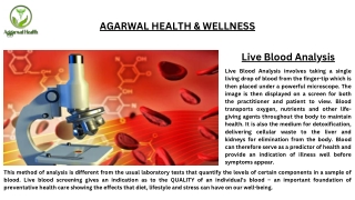 Live Blood Analysis | AGARWAL HEALTH & WELLNESS