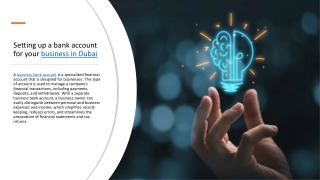 Setting up a business and business bank account ​in Dubai UAE