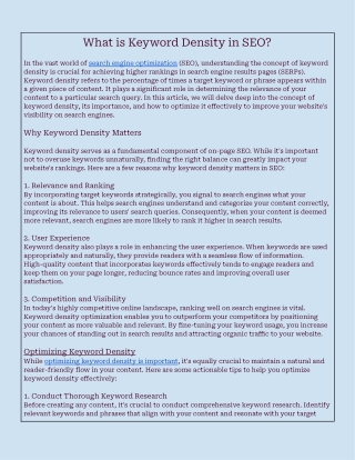 What is Keyword Density in SEO? A Beginner’s Guide